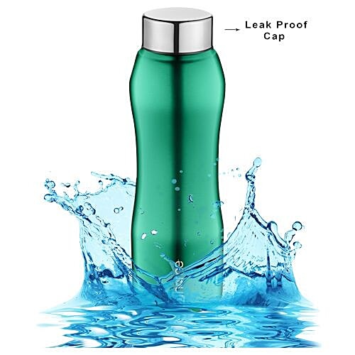 BB Home Trendy Stainless Steel Bottle With Steel Cap - Turquoise Colour, PXP 1002 DV, 1 L  