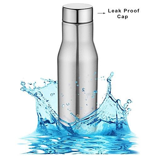 BB Home Puro Stainless Steel Bottle With Steel Cap - Steel Matt Finish, PXP 1008 CV, 750 ml  