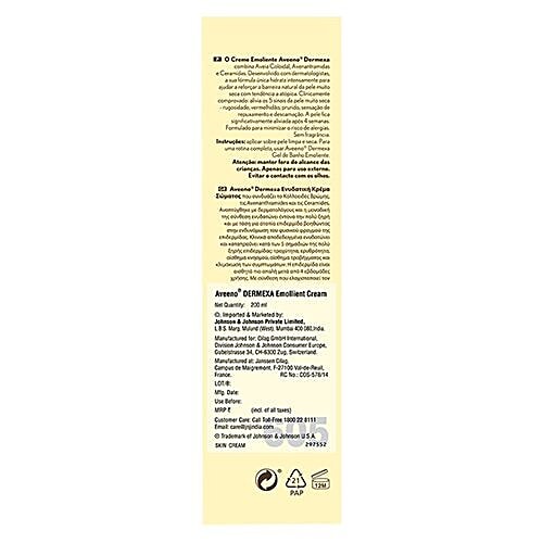 Aveeno Dermexa Emollient Cream, 200 ml