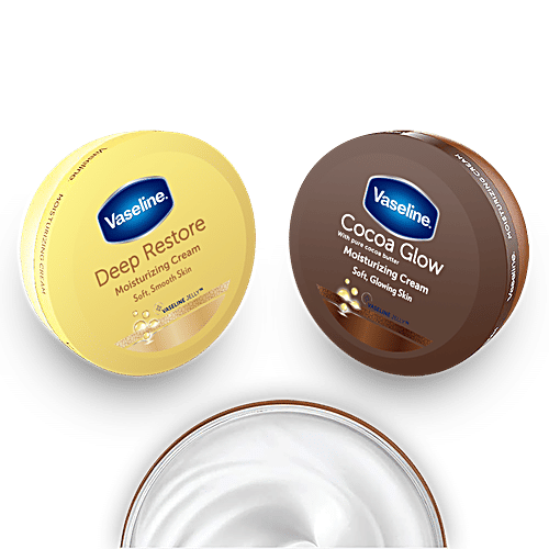 Vaseline Deep Restore Moisturizing Cream - Soft, Smooth Skin, 100% Pure Oat Extracts, 150 ml