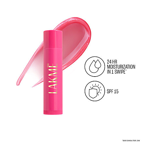Lakme Lip Love Care Stick - 22hr Moisturization In 1 swipe, With SPF 15, 4.5 g Strawberry 