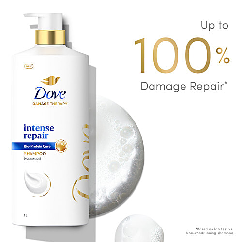 Dove Intense Repair Shampoo, 1 L  With Bio-Protein Care, Ceramide Formula