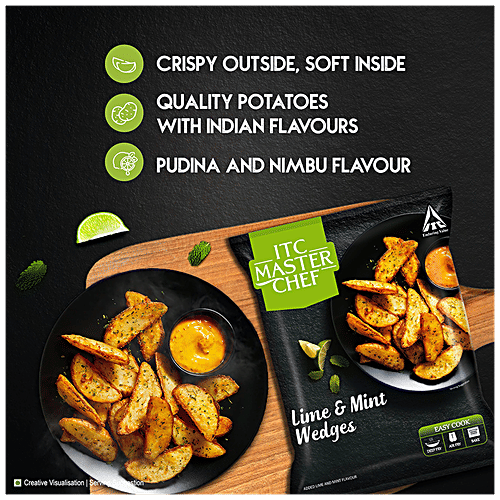 ITC Master Chef Lime & Mint Wedges - Veg Frozen Snack, Ready To Cook, 320 g