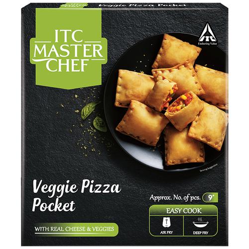 ITC Master Chef Veggie Pizza Pocket - Veg Frozen Snack, Ready To Cook, 340 g  