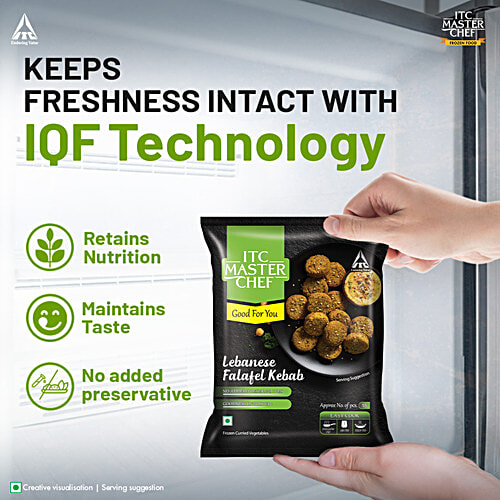 ITC Master Chef Lebanese Falafel Kebab, 230 g (39 pcs Approx.) No Added Preservatives & High Protein