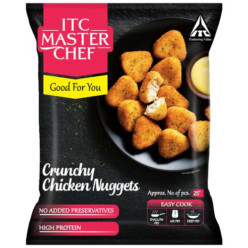 ITC Master Chef Crunchy Chicken Nuggets - Non-Veg Frozen Snack, Ready To Cook, 450 g  No Added Preservatives, High Protein