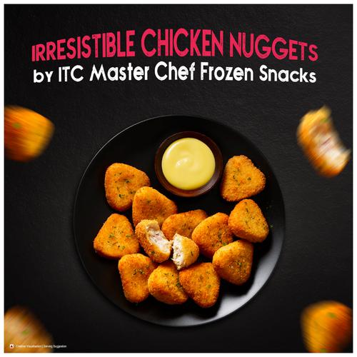 ITC Master Chef Crunchy Chicken Nuggets - Non-Veg Frozen Snack, Ready To Cook, 450 g  No Added Preservatives, High Protein