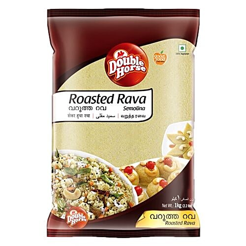 Double Horse Roasted Rava, 1 kg  