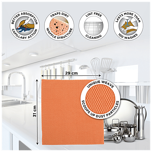 Scotch Brite Microfibre Kitchen Wipe, Cleaning Cloth For Kitchen, Appliances & Furnitures, 1 pc  