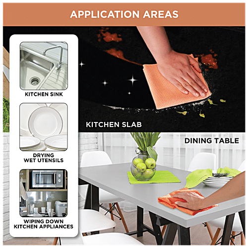 Scotch Brite Microfibre Kitchen Wipe, Cleaning Cloth For Kitchen, Appliances & Furnitures, 1 pc  