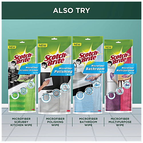 Scotch Brite Microfibre Kitchen Wipe, Cleaning Cloth For Kitchen, Appliances & Furnitures, 1 pc  