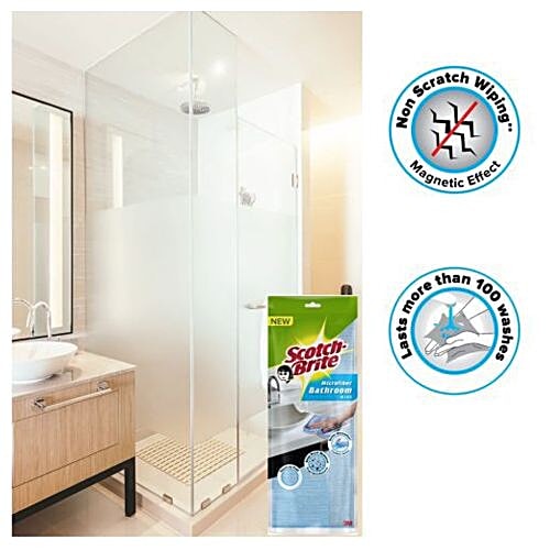 Scotch brite Microfiber Bathroom Wipe, 1 pc  