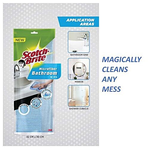 Scotch brite Microfiber Bathroom Wipe, 1 pc  