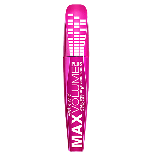 Wet N Wild Max Volume Plus Waterproof Mascara - Ampd Black, 8 ml  