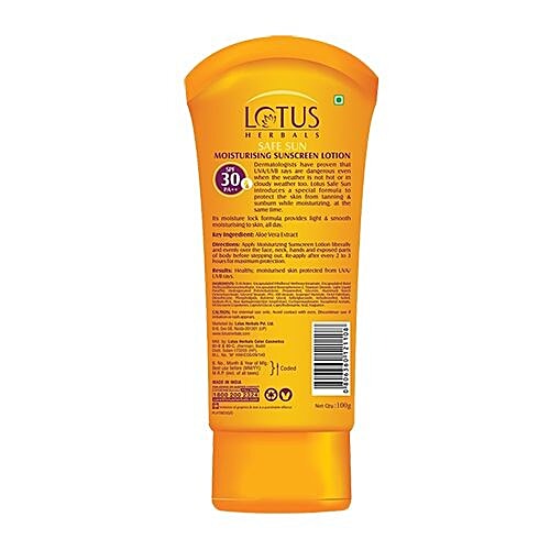 Buy Lotus Herbals Safe Sun Moisturising Sunscreen Lotion Pa++ SPF 30