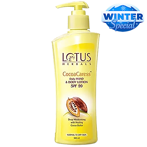 Buy Lotus Herbals Cocoacaress SPF 20 Daily Hand & Body Lotion Normal