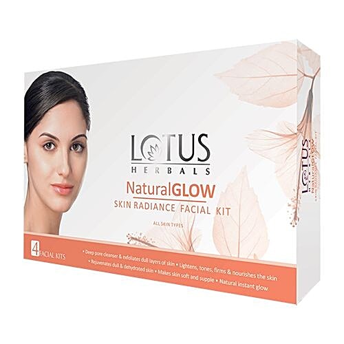 Buy Lotus Herbals Natural Glow Skin Radiance 4 Facial Kit Online at