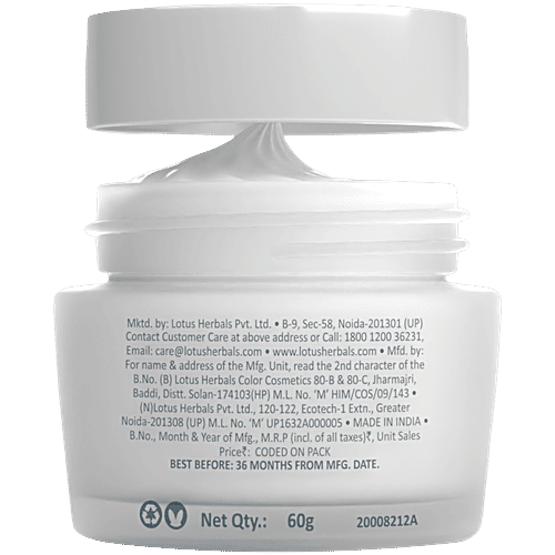 Lotus Herbals WhiteGlow Deep Moisturizing CrÃ¨me, SPF20 PA+++, Suitable for Normal to Dry Skin, 60 g  