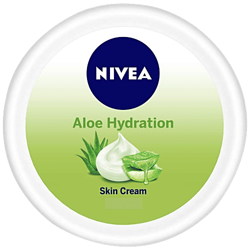Nivea Soft, Aloe Moisturizing Cream - Non - Sticky Summer Cream, For Instant Gentle Hydration, All Skin Types, 100 ml Jar 