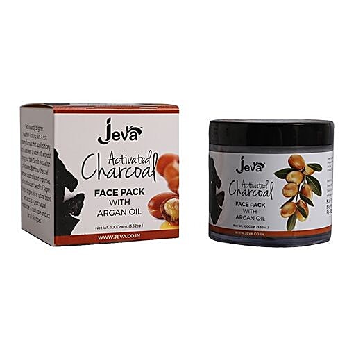Buy Jeva Activated Charcoal Face Pack With Argan Oil Online at Best