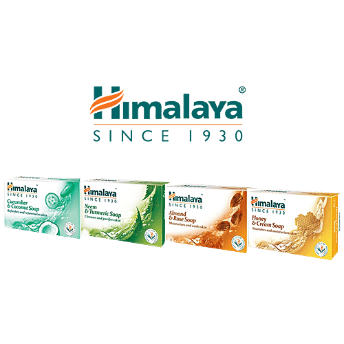 Himalaya Almond & Rose Soap Value Pack, 125 g (Pack of 4, Save Rs. 20/-) 