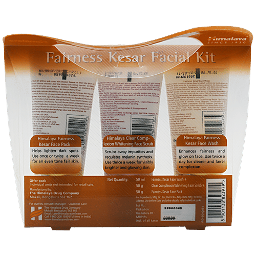 Himalaya Fairness Kesar Facial Kit, 3 pcs  