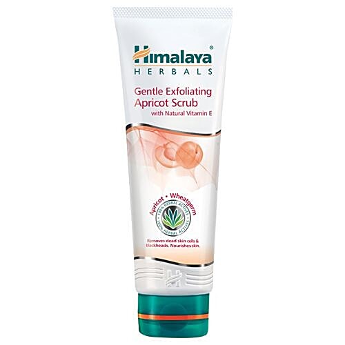 Himalaya Gentle Exfoliating Face Scrub - Apricot With Natural Vitamin E, Removes Dead Skin Cells, No Harmful Chemicals, 100% Herbal Actives, 50 g  No Harmful Chemicals, 100% Herbal Actives