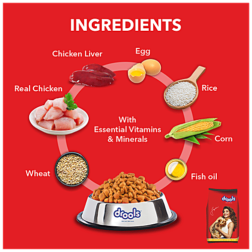 Drools Dog Food - Chicken & Egg, Puppy, 100 g  100% Complete Nutrition with 0% Filler