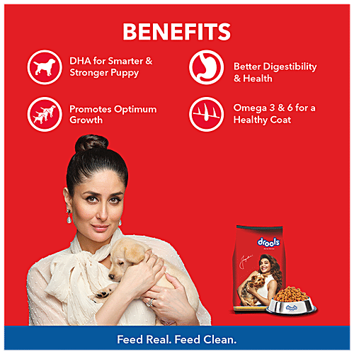 Drools Dog Food - Chicken & Egg, Puppy, 100 g  100% Complete Nutrition with 0% Filler