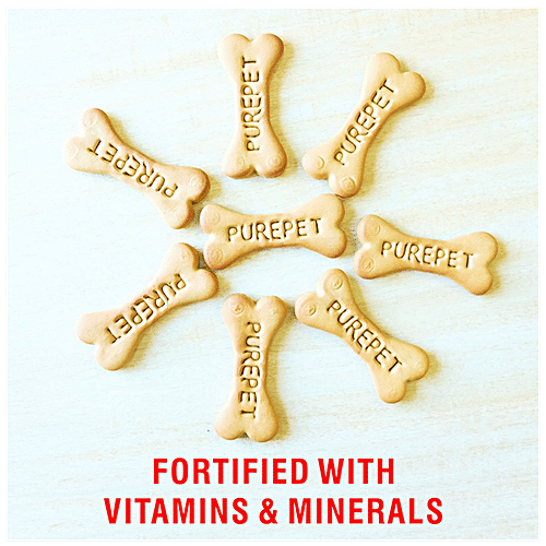 Purepet Dog Treats - Real Chicken Biscuits, Chicken Flavour, 100 g  Complete & Balanced Nutrition, No Added Colors or Flavors