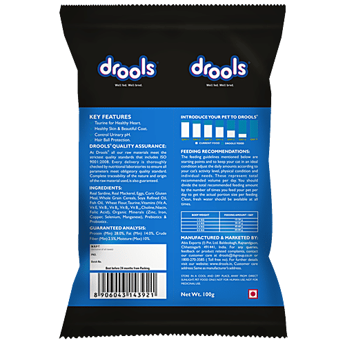 Drools Cat Food - Ocean Fish, Adult, 100 g  Complete Nutrition