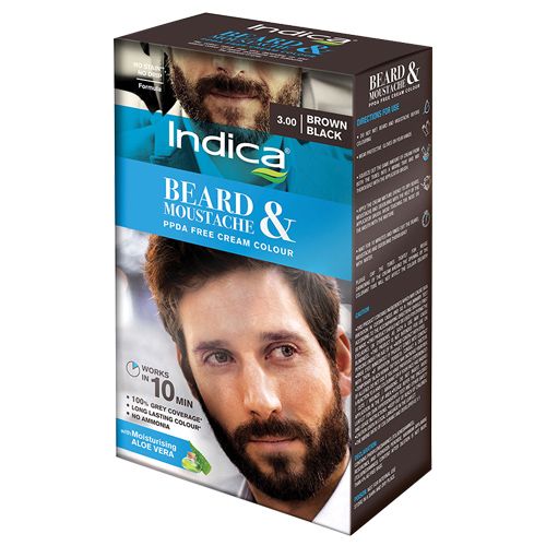 Buy Indica Beard & Moustache Cream Colour - Brown Black Online at Best  Price of Rs 200 - bigbasket