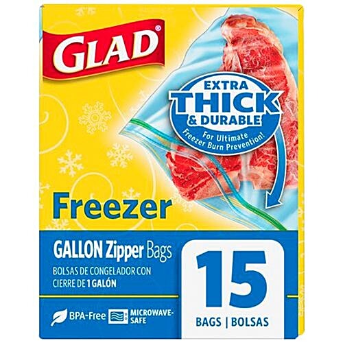 Buy Glad Freezer Zipper Bags Large Online at Best Price of Rs 375 bigbasket