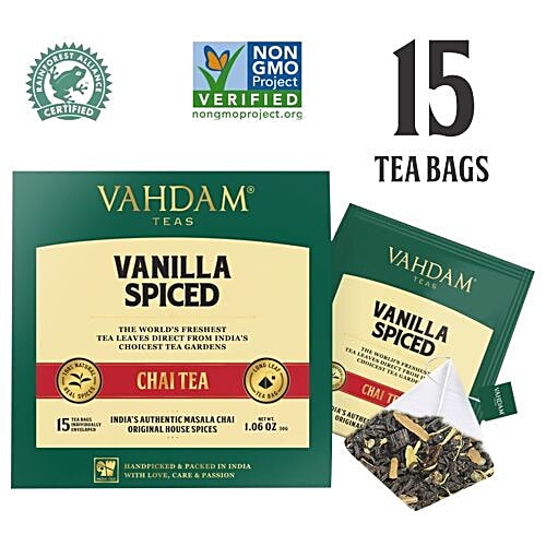 Buy VAHDAM Organic Vanilla Spiced Long Leaf Chai Online at Best Price
