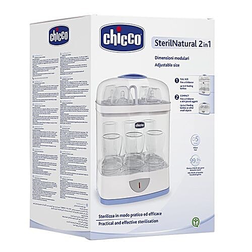 Chicco 2-in-1 Baby 6 Bottles Sterliser With Adjustable Size, 1 pc  