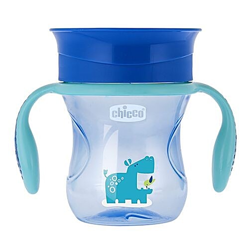 Chicco 360 Degrees Spill Proof Glass - Boy, 12m+, 200 ml  