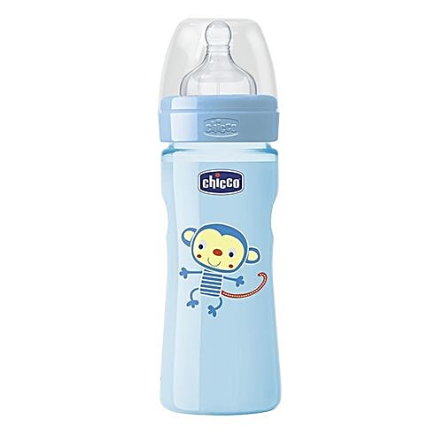 Chicco Baby Feeding Bottle Med - Blue, 2m+, 250 ml  