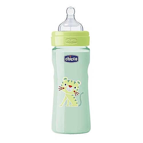 Chicco Baby Feeding Bottle Med - Green, 2m+, 250 ml  