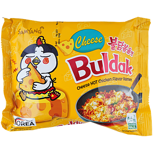 Samyang Buldak Ramen Noodles - Cheese Hot Chicken Flavour, 140 g