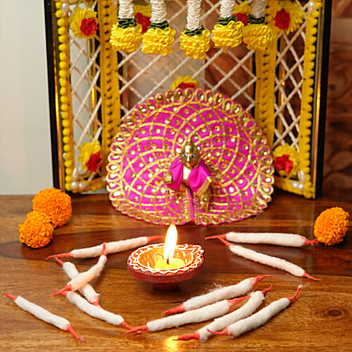 Mangal Bhavan Rui Batti - Long, 50 pcs For Lighting Diyas