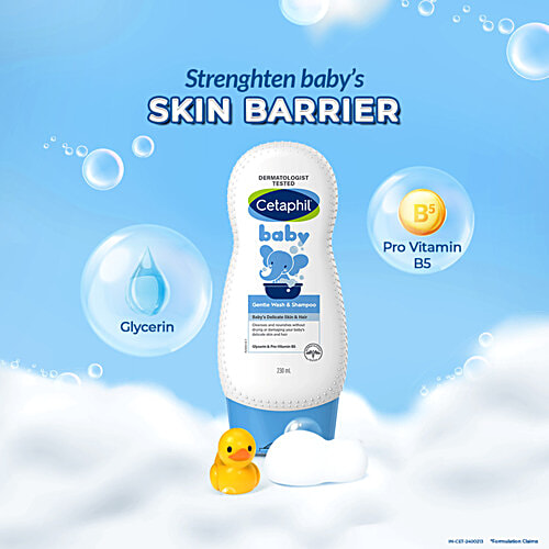 Cetaphil Baby Wash & Shampoo, 230 ml  Tear Free & Soap Free