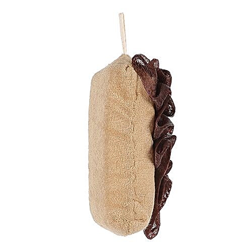 BB Home Loofah/Sponge Scrubber/Body Bath  - Hangable, Dual Side, Brown, BH-016 BRN, 1 pc  