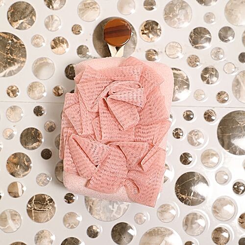 BB Home Loofah/Sponge Scrubber/Body Bath  - Dual Side, Hangable, Pink, BH-016 PNK, 1 pc  