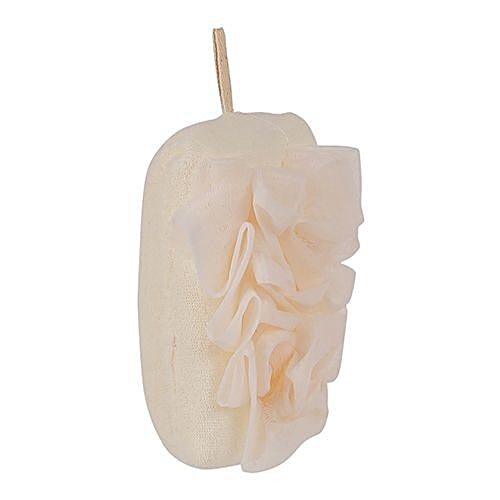 BB Home Loofah/Sponge Scrubber/Body Bath  - Hangable, Cream, BH-016 CRM, 1 pc  