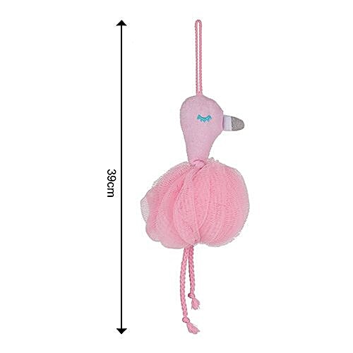 BB Home Loofah/Sponge Scrubber/Body Bath  - Hangable, Bird Shaped, Pink, BH-009 PNK, 1 pc  