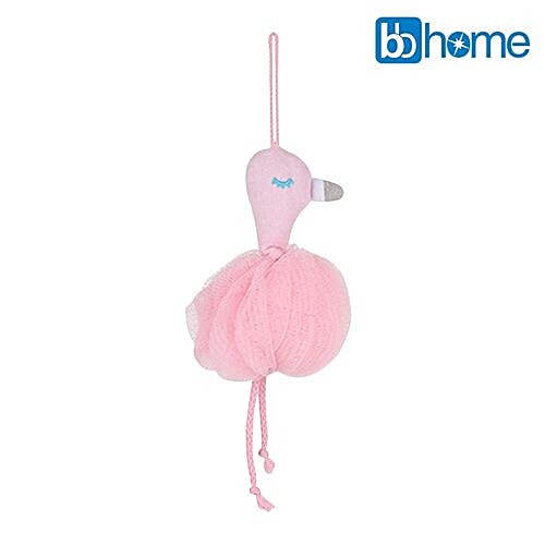 BB Home Loofah/Sponge Scrubber/Body Bath  - Hangable, Bird Shaped, Pink, BH-009 PNK, 1 pc  