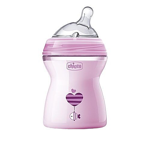 Chicco Baby Feeding Bottle - Pink, 2m+, 00080711000580, 250 ml