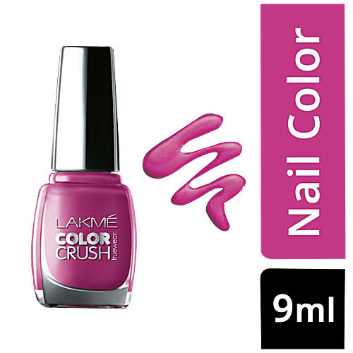 Lakme True Wear Color Crush Nail Color, 9 ml Pinks 18 
