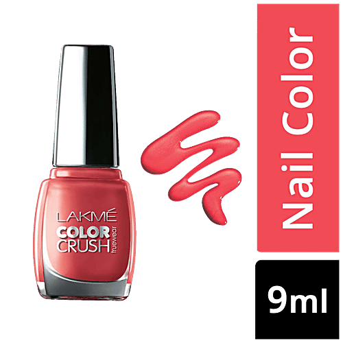 Lakme True Wear Color Crush Nail Color, 9 ml Pinks 23 