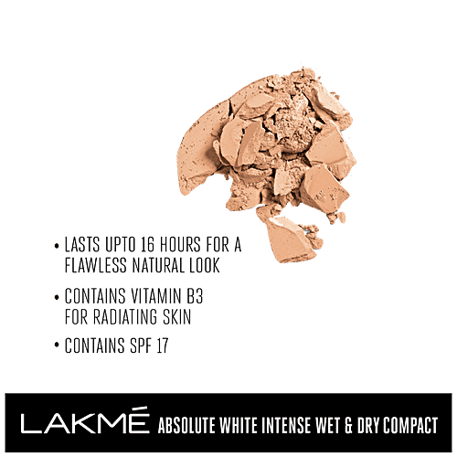 Lakme Absolute White Intense Wet & Dry Compact, 9 g Golden Medium 03 